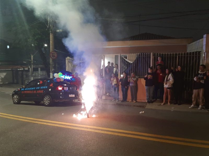 Homenagem com Carro de Som em Santo André